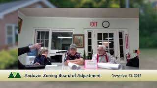 Andover Zoning Board of Adjustment 111224 [upl. by Phillips]