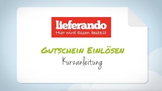 Lieferando Gutschein einlösen in drei kurzen Schritten [upl. by Sonitnatsnok]