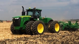 John Deere 9620R amp 2730  Farm Progress Show 2015 [upl. by Rozella]