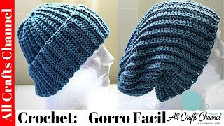 CROCHET Gorro facil rapido y Bonito [upl. by Yknip]