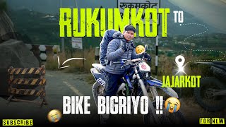 BIKE BIGRIYO 😢 RUKUMKOT TO JAJARKOT ON DIRTBIKE ‼️ [upl. by Cheng]