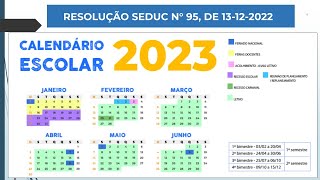 Calendário Escolar 2023 [upl. by Niroc]