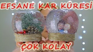 YILBAŞI HEDİYESİ KAR KÜRESİ 🎄 Kolay Kar Küresi Nasıl Yapılır [upl. by Sinnelg]