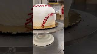 Shaped cakes are hard 😅⚾️ cake cakedecorating [upl. by Siddra]