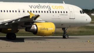 Vueling A320 take off 36L at Lyon St Exupéry LYSLFLL [upl. by Abil357]