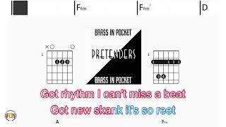 THE PRETENDERS Brass in pocket FCN GUITAR CHORDS amp LYRICS [upl. by Hermina201]