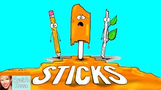 ☀️ Kids Book Read Aloud STICKS by Diane Alber [upl. by Hadias]