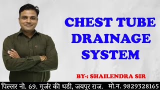 Chest tube drainage system  water seal drainage procedure  respiratory msn  shailendra sir [upl. by Warton]