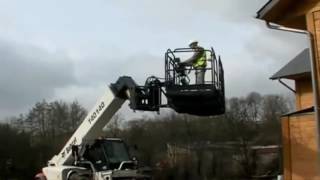 Bobcat Telescopic Handlers  Man Platform Attachment [upl. by Nylareg]