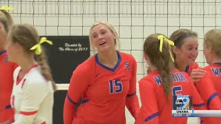 BoydenHull Western Christian pick up Tuesday night volleyball wins [upl. by Kcirdneh]