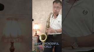 what a wonderful world  Louis Armstrong Tenor Saxophone Jrsax cover [upl. by Mahalia]