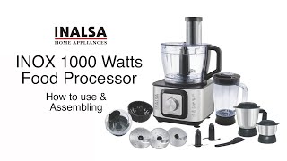 How to use Inalsa INOX 1000 Watt Food Processor best food processor [upl. by Aurelio]