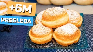 Krofne recept  Donut  Krapfen [upl. by Llerrah]