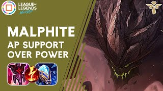 Malphite AP Support OP  Wild Rift Malphite Gameplay  Malphite Build and Runes  Diamond Rank [upl. by Alleen]