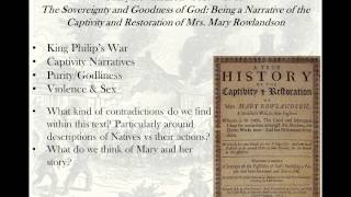 Mary Rowlandson  Captivity Narrative [upl. by Niwrehs]