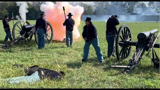 Field of Battle Civil War Reenactment at MurfreesboroStone River TN [upl. by Snave]