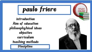 educational philosophy of Paulo friere  aim of education  objective curriculum sparshclasses [upl. by Eiralav]