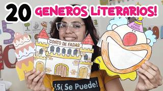 20 GENEROS LITERARIOS para ensinar para as crianças PROJETO COMPLETO [upl. by Anyalram147]