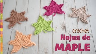 Hojas de MAPLE reversibles tejidas a crochet 🌿  Tejiendo Perú [upl. by Earehs823]