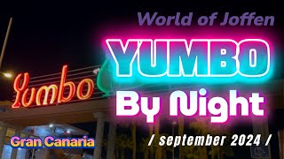 Yumbo Center by Night september 2024 Gran Canaria 4K [upl. by Ilarin401]