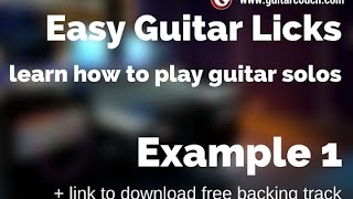 Example 1  Easy guitar licks  A minor pentatonic lick  Guitar Couch Lessons [upl. by Scarito313]