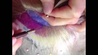 How to ventilate a wig or closure using a latchhook [upl. by Hulen]