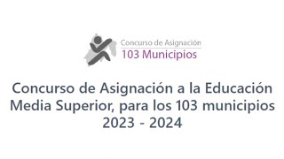 CONVOCATORIA SEGUNDA VUELTA EXAMEN 103 MUNICIPIOS 2023 [upl. by Etnauq529]