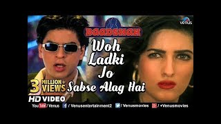 Woh Ladki Jo HD VIDEO  Shahrukh Khan amp Twinkle Khanna  Baadshah [upl. by Nrol]