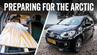 1 Car Conversion for Norway Winter Road Trip in a VW Up [upl. by Ayekam791]