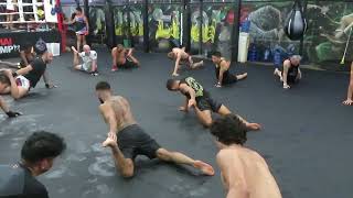 Muay Thai cool down stretch at Lamai Muay Thai [upl. by Ayaet]