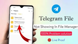 how to fix telegram files not showing Problem Telegram File saving problem Folder not showing file [upl. by Laith]