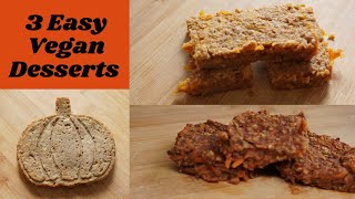 3 Vegan Desserts  Quick amp Easy  No SugarVegan cakes [upl. by Paolina]