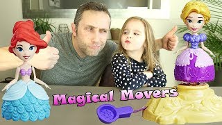 Les princesses Disney dansent et tournent comme des toupies à la maison  Magical Movers Unboxing [upl. by Nosreip]