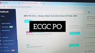 IBPS Clerk Mains ReviewECGC PO 2024 IBPS PO Mega Live Mock TestShare yours rbi sbi ibps rrb [upl. by Pirali339]