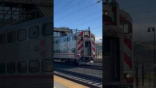 Caltrain Baby Bullet 709 passing by Bayshore Station [upl. by Alaecim]