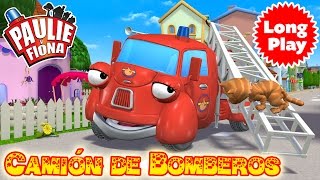 Paulie y Fiona  Camión de Bomberos  ¡Sin parar  Compilación  Caricaturas para Niños en Español [upl. by Aerdnod]