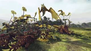 Ancient Stegadons vs Moon Dragons  Warhammer Total War 2 [upl. by Neilla751]