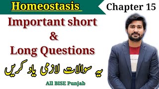 Chapter 15 Homeostasis class 12 biology  Most important short and long questions for 2024 exam [upl. by Annekcm235]