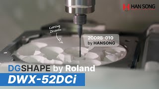 HANSONG Roland milling bur  Cutting Zirconia [upl. by Isis]