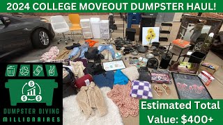 National Dumpster Diving Weekend 2024 College Moveout [upl. by Lalla]