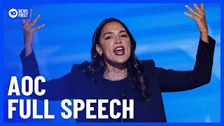 AOC Full Speech DNC Day 1  10 News First [upl. by Gans98]