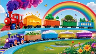 🌈 The Magical Rainbow Train Song 🚂  Fun Learning Rhyme for Kids kidsentertainment nurseryrhyme [upl. by Aitahs]