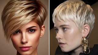 Grey Fine Pixie Haircut Style For Women over 40  curly pixie cut 2024  Best Short Haircut [upl. by Butcher]