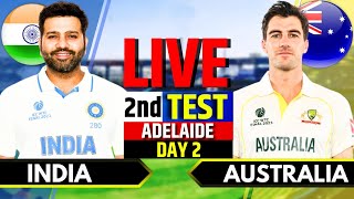 India vs Australia 2nd Test Day 2  IND vs AUS Live Match  Live Cricket Match Today IND Batting [upl. by Arytal108]