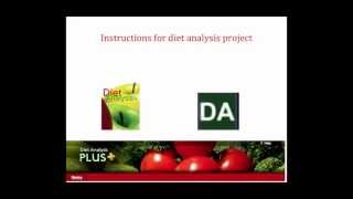 Instructions for Diet Analysis Project DAP [upl. by Akiwak]