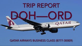 Trip Report Doha to Chicago via Qatar Airways Business Class [upl. by Uzzi354]