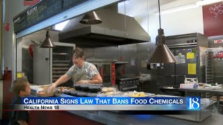 Health News 18 California Signs Law That Bans Food Chemicals [upl. by Oneil583]