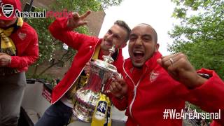 FA Cup parade Arsenal on the bus [upl. by Anselmi669]