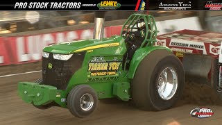 Pro Pulling 2023 Pro Stock Tractors pulling in Goshen IN at the Elkhart County 4H Fair [upl. by Ula]