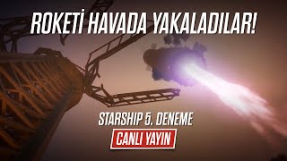 SpaceX İtici Roketini 6 dakika sonra havada yakaladı [upl. by Kendry]